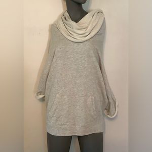 J Crew Womens Gray Short Sleeve Cowl Neck Sweatshirt Size XSmall